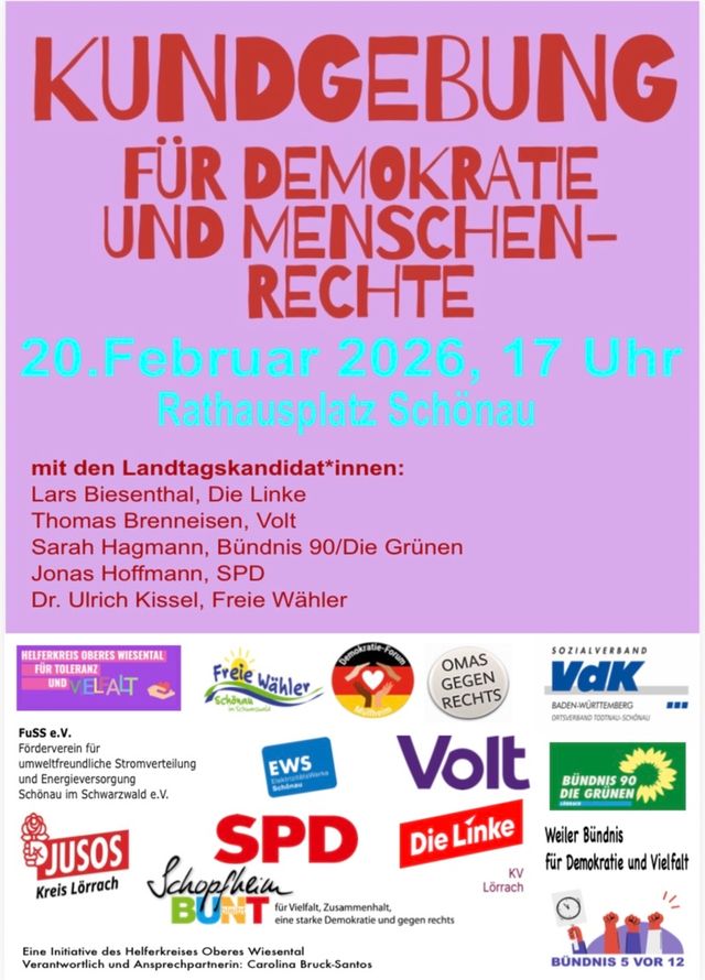 Kundgebung für Demokratie & Menschenrechte